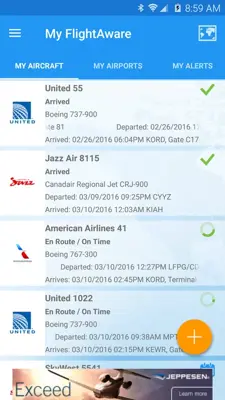 FlightAware android App screenshot 12